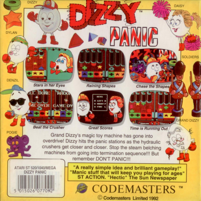 Dizzy Panic — box-2D-back (EU)