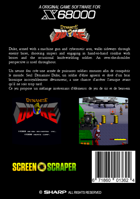 Dynamite Duke — box-2D-back (SS)