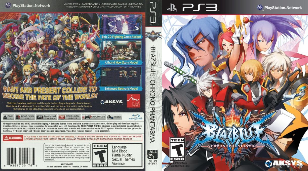 BlazBlue - Chronophantasma — box-texture (US)