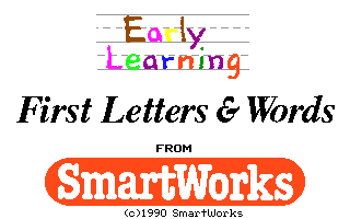 Early Learning : First Letters and Words box art