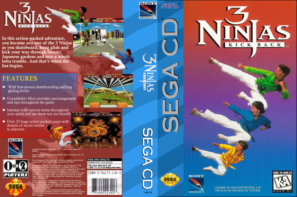 3 Ninjas Kick Back — box-texture (US)