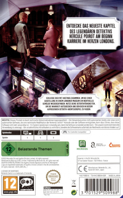 Agatha Christie Hercule Poirot - The London Case — box-2D-back (DE)