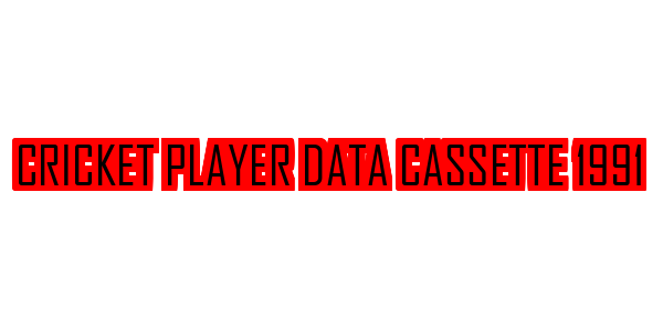 Cricket Player Data Cassette 1991 — wheel-hd (SS)
