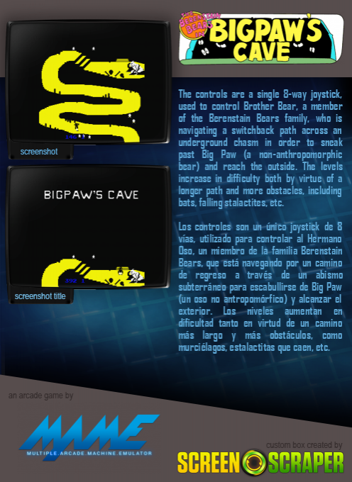 Berenstain Bears In Big Paw's Cave, The — box-2D-back (SS)
