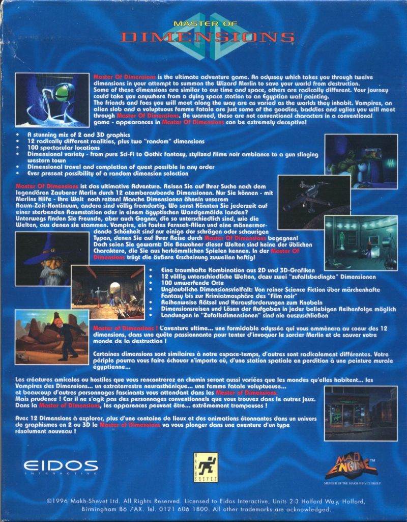 Master of Dimensions — box-2D-back (WOR)