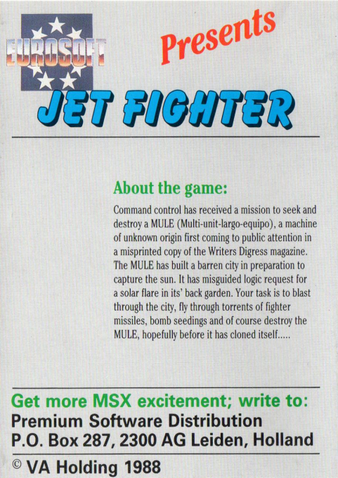 Jet Fighter — box-2D-back (EU)