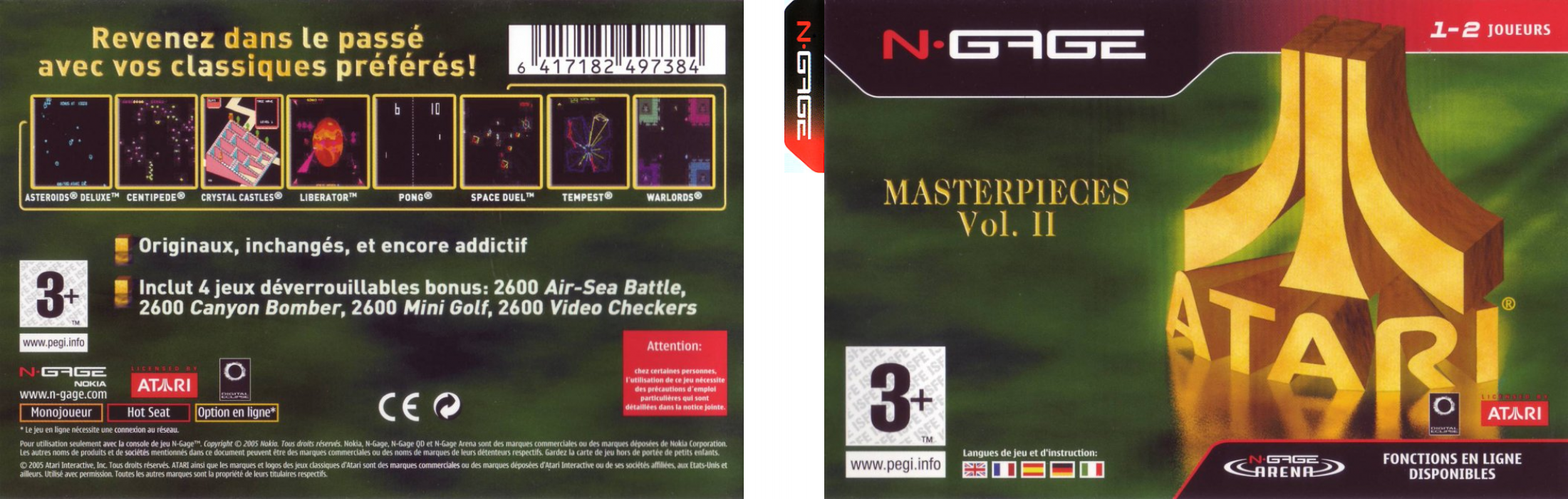Atari Masterpieces Vol. II — box-texture (FR)