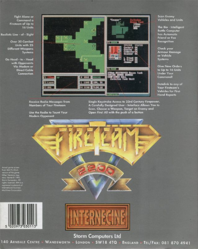 Fireteam 2200 — box-2D-back (EU)