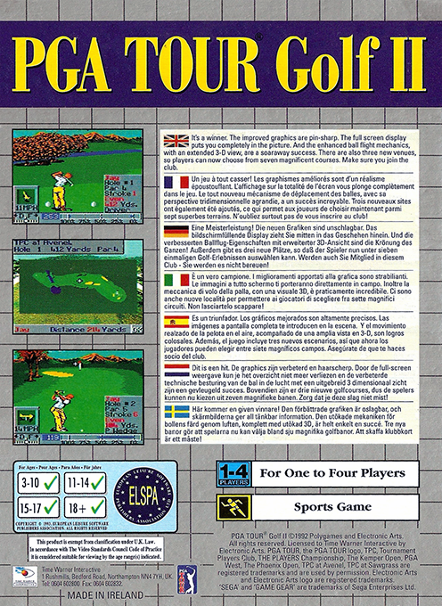 Pga Tour Golf 2 — box-2D-back (EU)