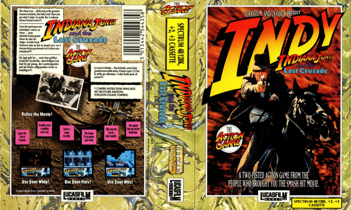 Indiana Jones And The Last Crusade - The Action Game — box-texture (EU)