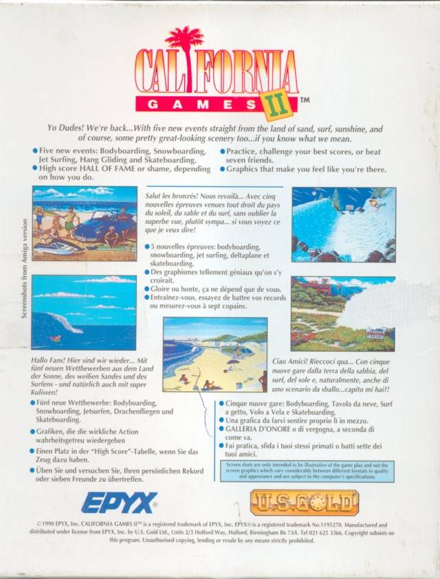 California Games II — box-2D-back (WOR)