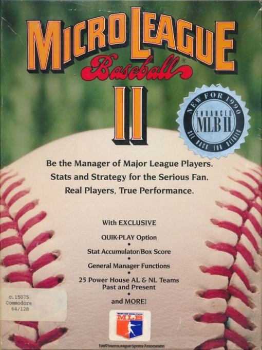 Microleague Baseball 2 box art