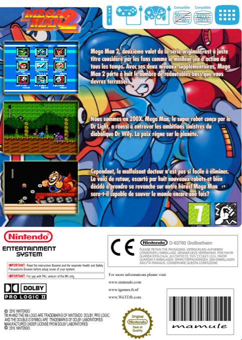 Mega Man 2 — box-2D-back (FR)