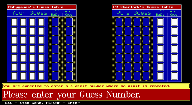 Pc-sherlock : A Game Of Logic And Deduction — ss (WOR)