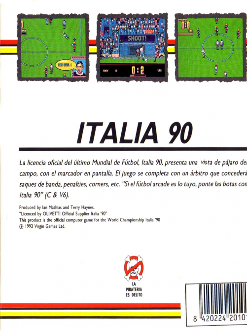 World Cup Soccer - Italia '90 — box-2D-back (SP)