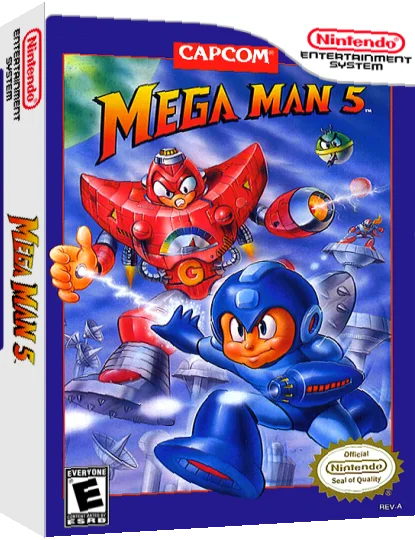 Mega Man 5 — box-3D (US)