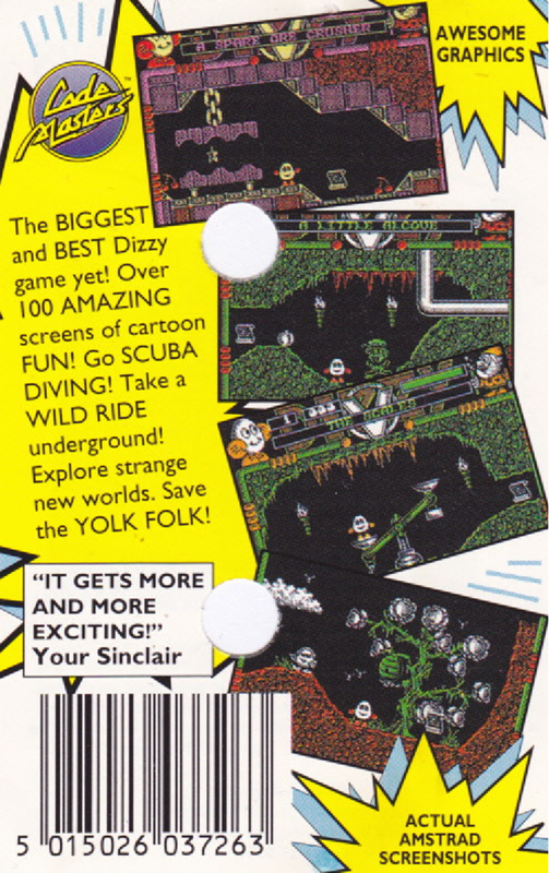 Dizzy 5 - Spellbound Dizzy — box-2D-back (EU)