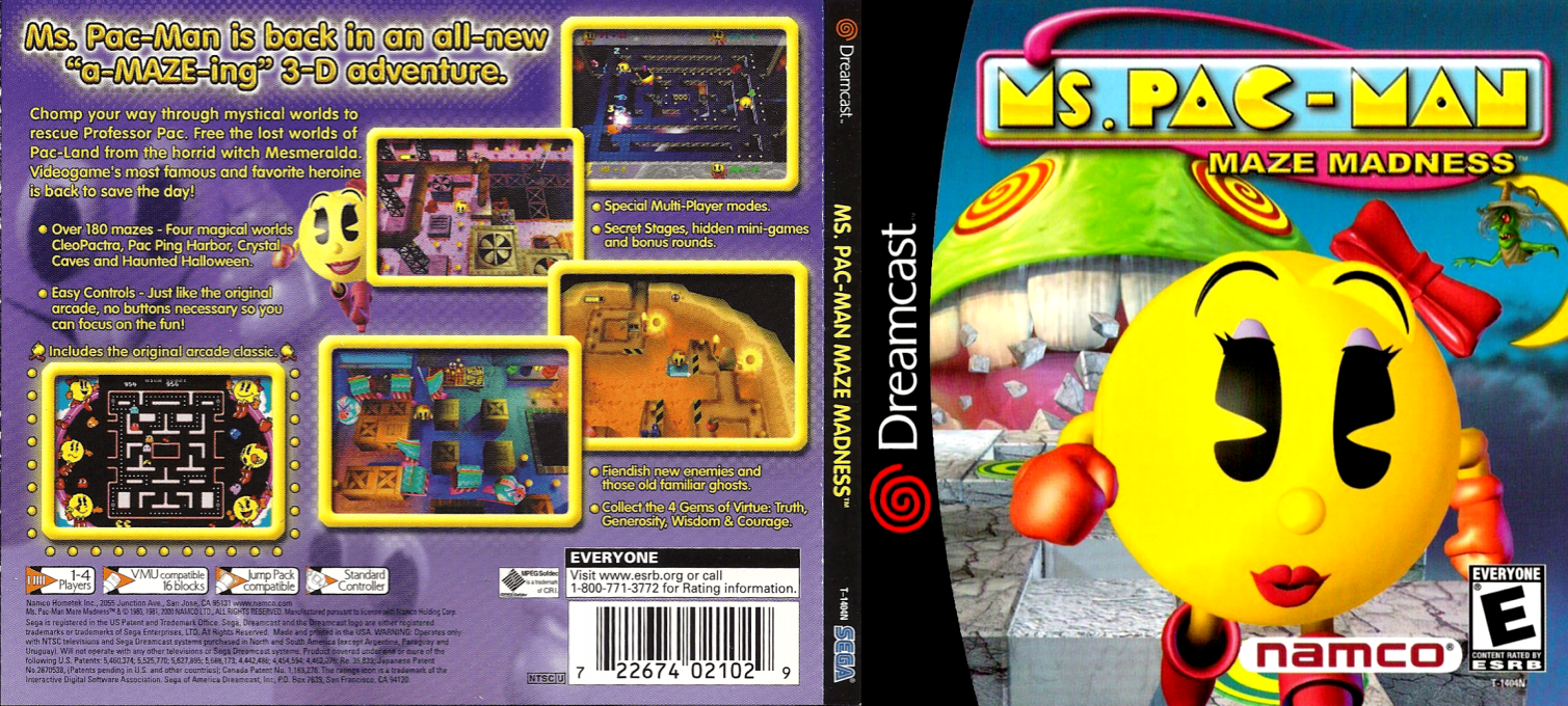 Ms. Pac-Man Maze Madness — box-texture (US)