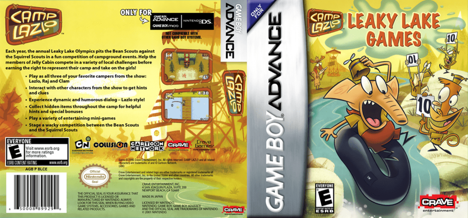 Camp Lazlo - Leaky Lake Games — box-texture (US)