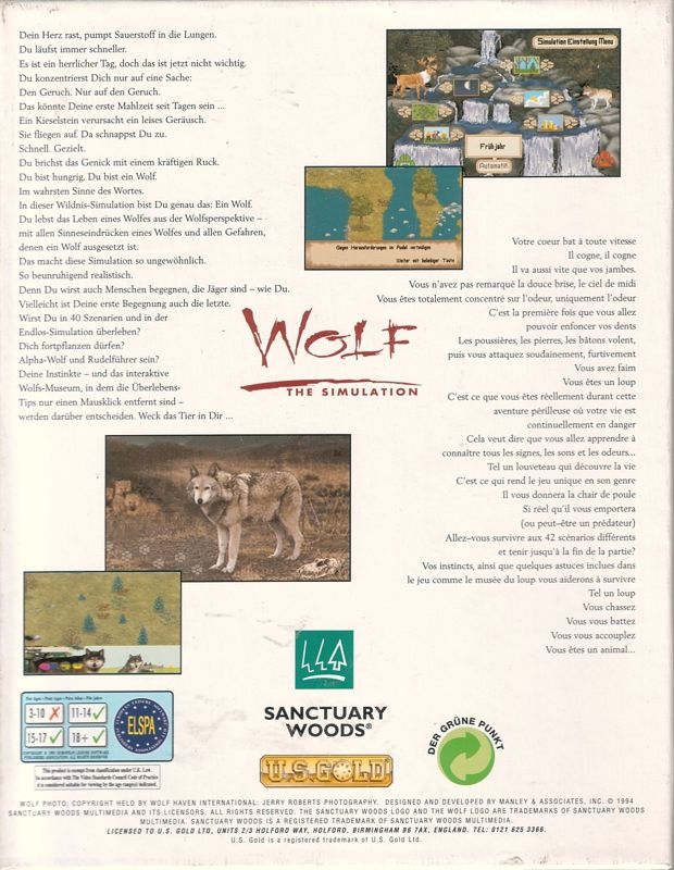 Wolf - The Simulation — box-2D-back (EU)