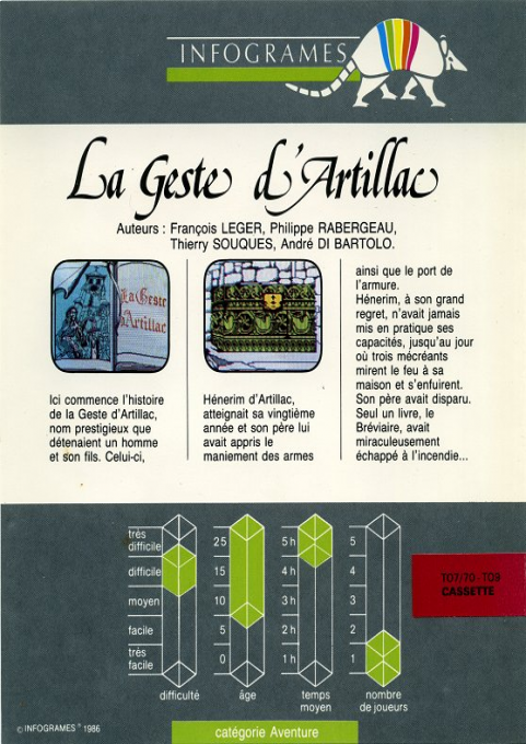 Geste D'artillac, La — box-2D-back (WOR)