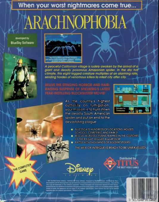 Arachnophobia — box-2D-back (US)