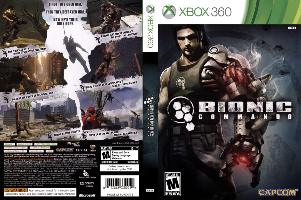Bionic Commando - Rearmed — box-texture (US)