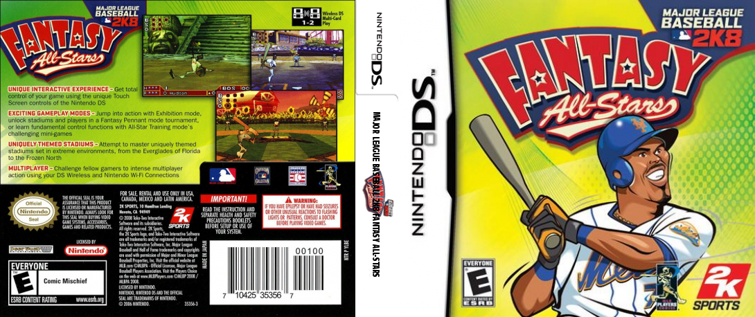 Major League Baseball 2K8 - Fantasy All-Stars — box-texture (US)