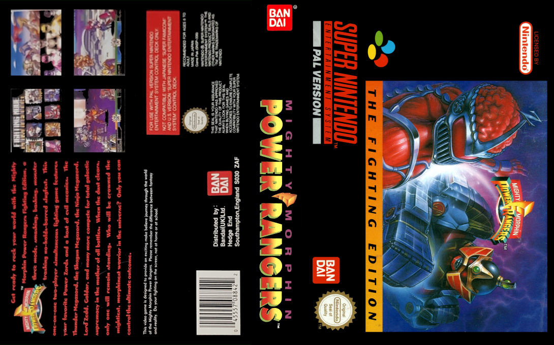 Mighty Morphin Power Rangers - The Fighting Edition — box-texture (EU)