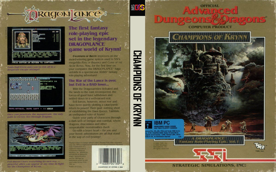Champions Of Krynn — box-texture (US)