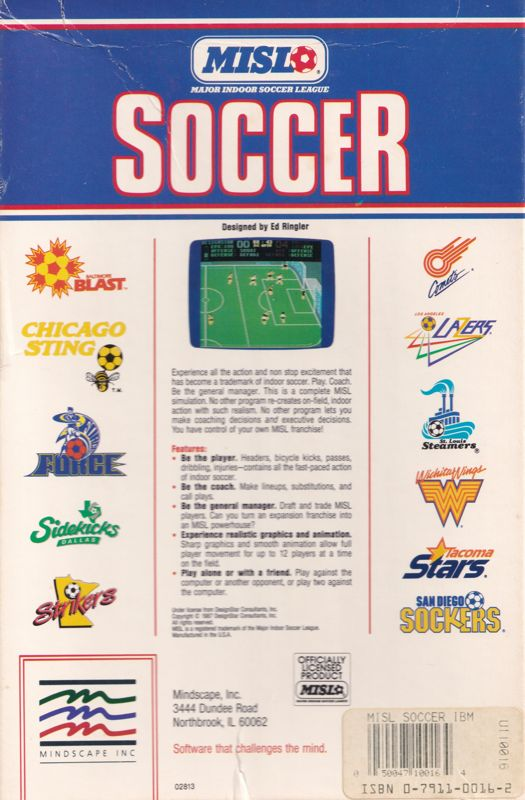 American Indoor Soccer — box-2D-back (US)