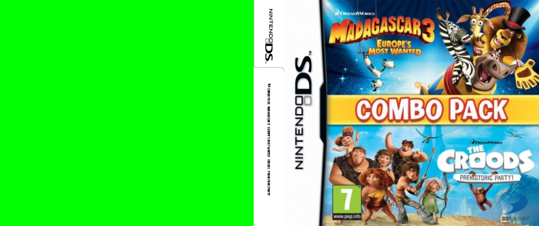 Combo Pack - Madagascar 3 - Europe's Most Wanted + Croods, The - Prehistoric Party! — box-texture (EU)
