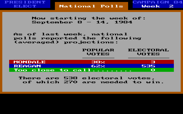 President Elect - 1988 Edition — ss (US)