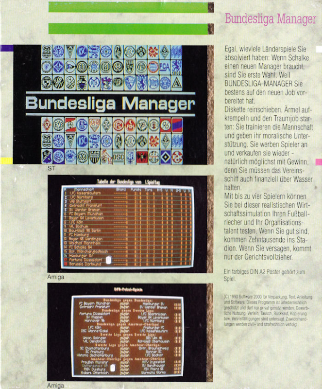 Bundesliga Manager — box-2D-back (EU)