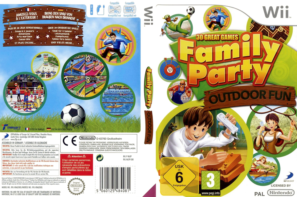 Family Party - 30 Great Games - Outdoor Fun — box-texture (FR)