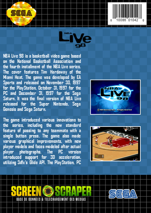 NBA Live 98 — box-2D-back (SS)