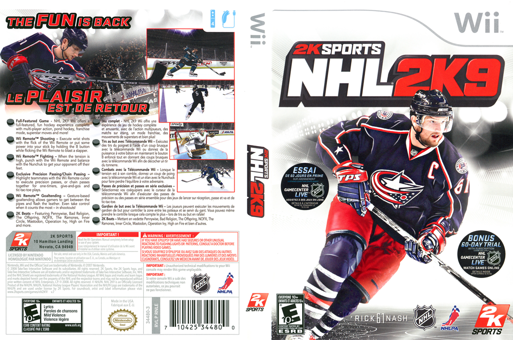NHL 2K9 — box-texture (US)