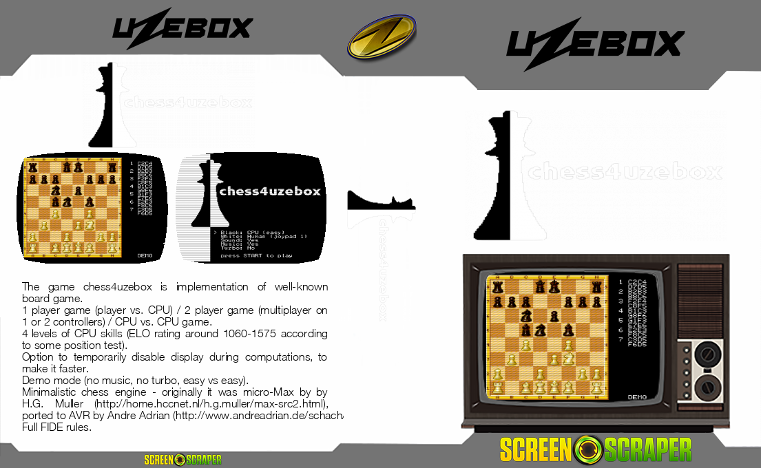 Chess For Uzebox — box-texture (SS)