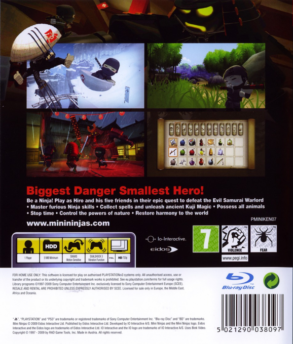 Mini Ninjas — box-2D-back (EU)