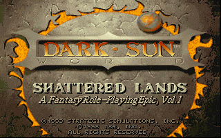 Dark Sun - Shattered Lands — sstitle (WOR)