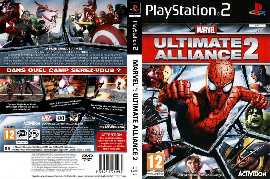 Marvel - Ultimate Alliance 2 — box-texture (FR)
