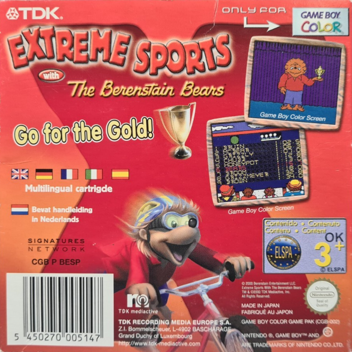 Extreme Sports with the Berenstain Bears — box-2D-back (EU)