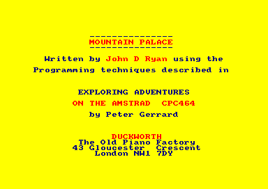 Mountain Palace Adventure — sstitle (EU)