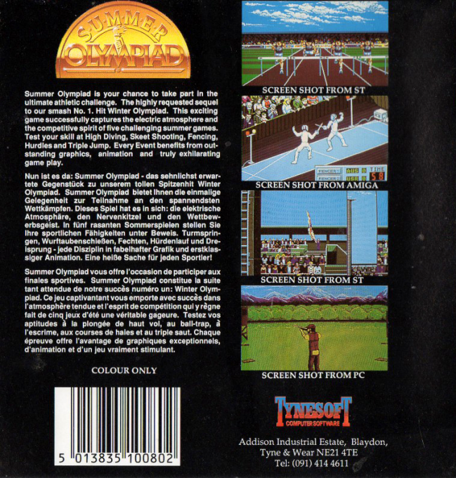 Summer Olympiad — box-2D-back (EU)
