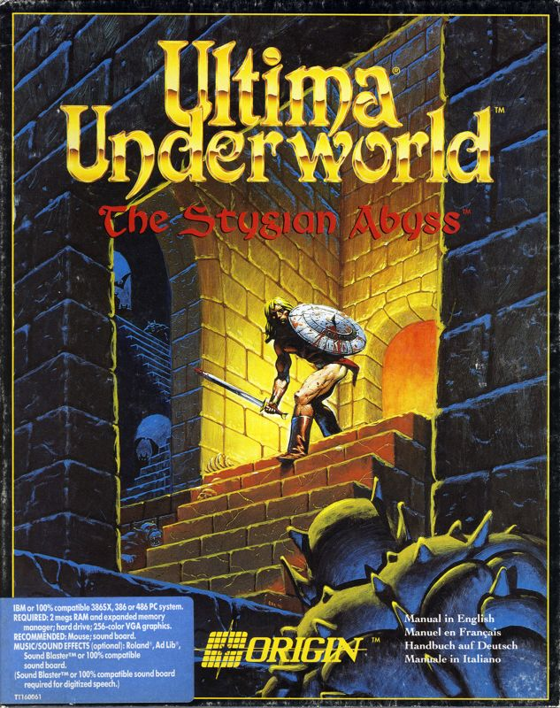 Ultima Underworld - The Stygian Abyss — box-2D (EU)