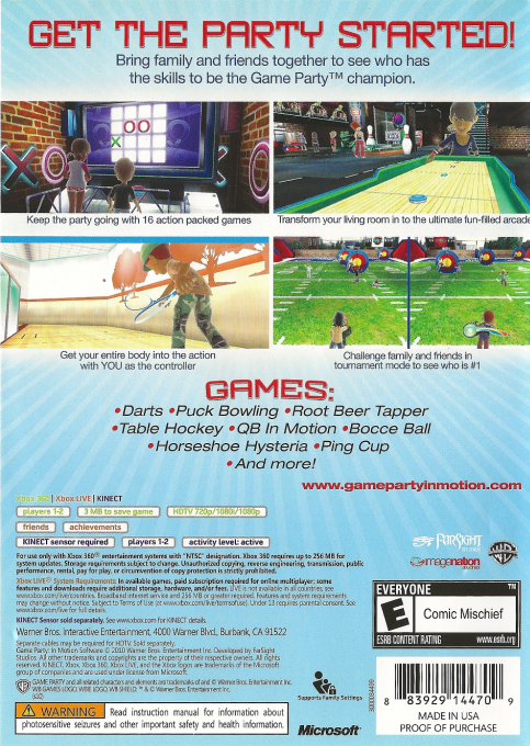Game Party - In Motion — box-2D-back (US)