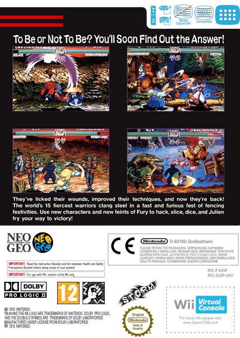 Samurai Shodown 2 — box-2D-back (EU)