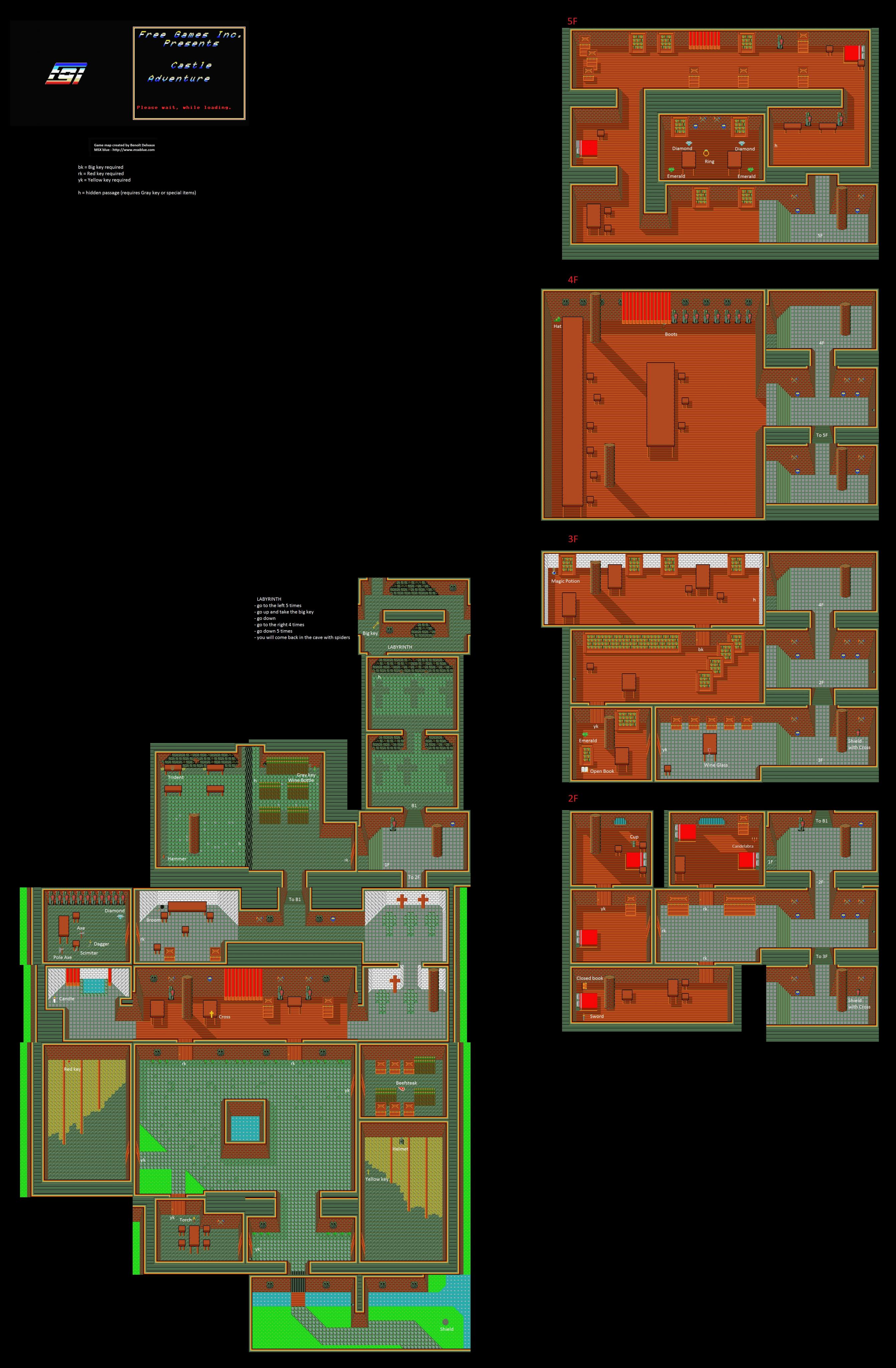 Castle Adventure — maps