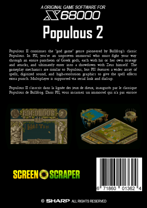 Populous 2 — box-2D-back (SS)