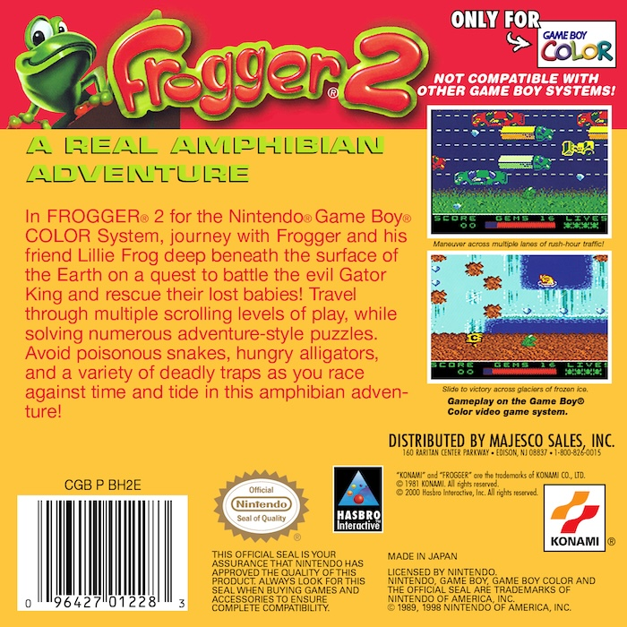 Frogger 2 — box-2D-back (US)